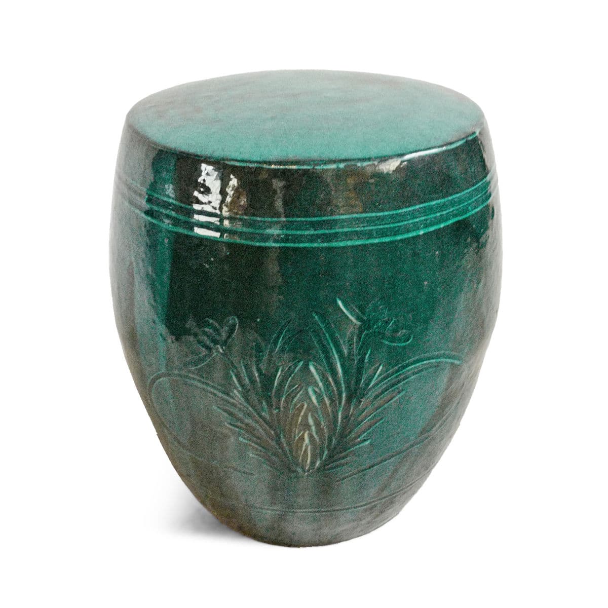 Teal Green Shinx Ceramic Stool - Thumbnail 3