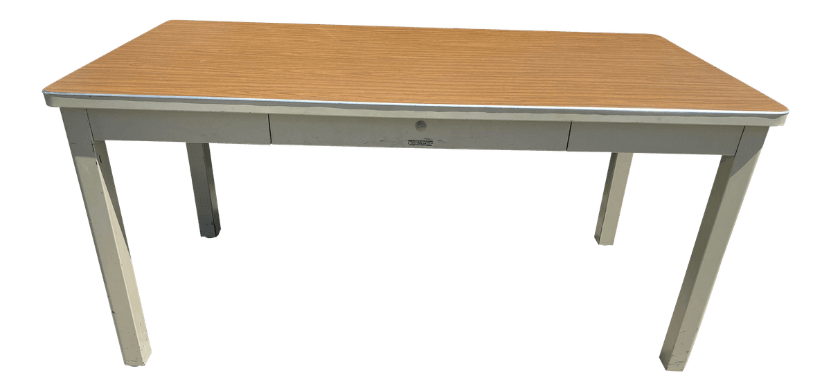 McDowell and Craig Vintage Metal Writing Desk - Thumbnail 2