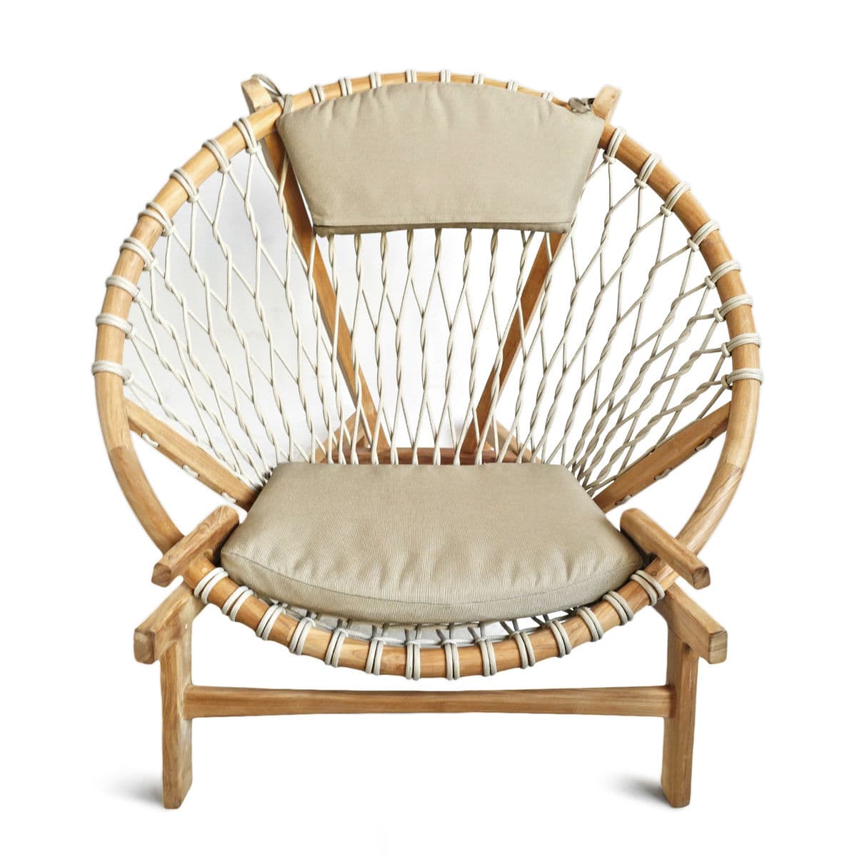 Outdoor Mayan Sunset Rope Chair - Thumbnail 3