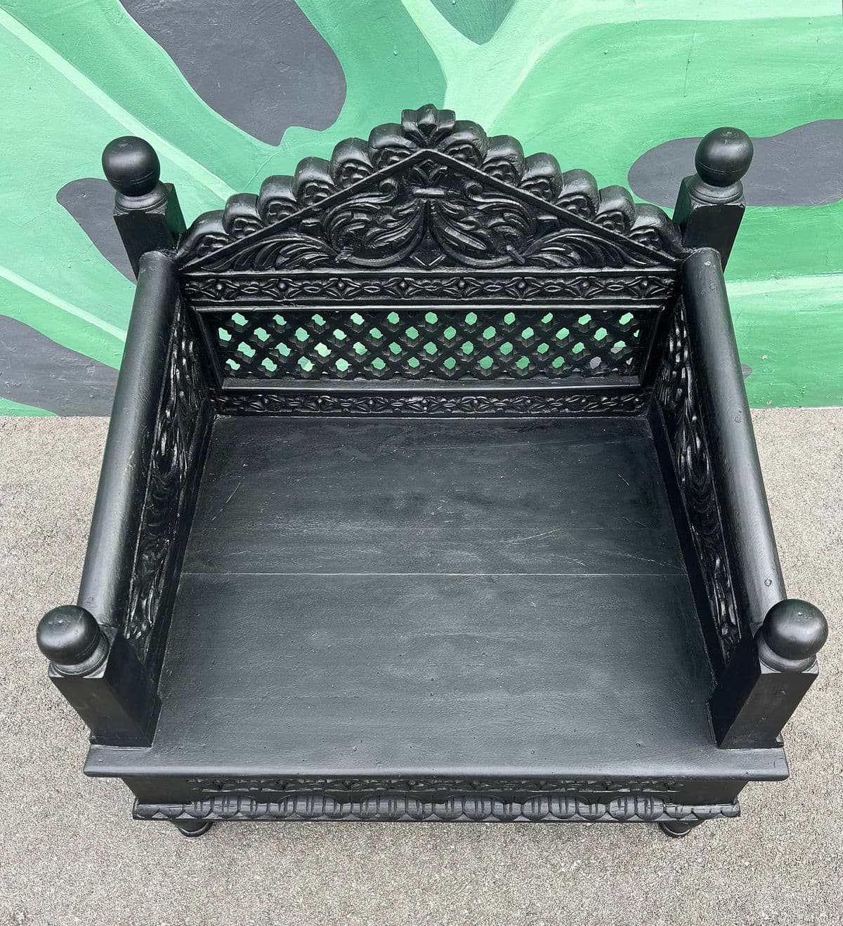 Black Moorish Low Chair - Thumbnail 3