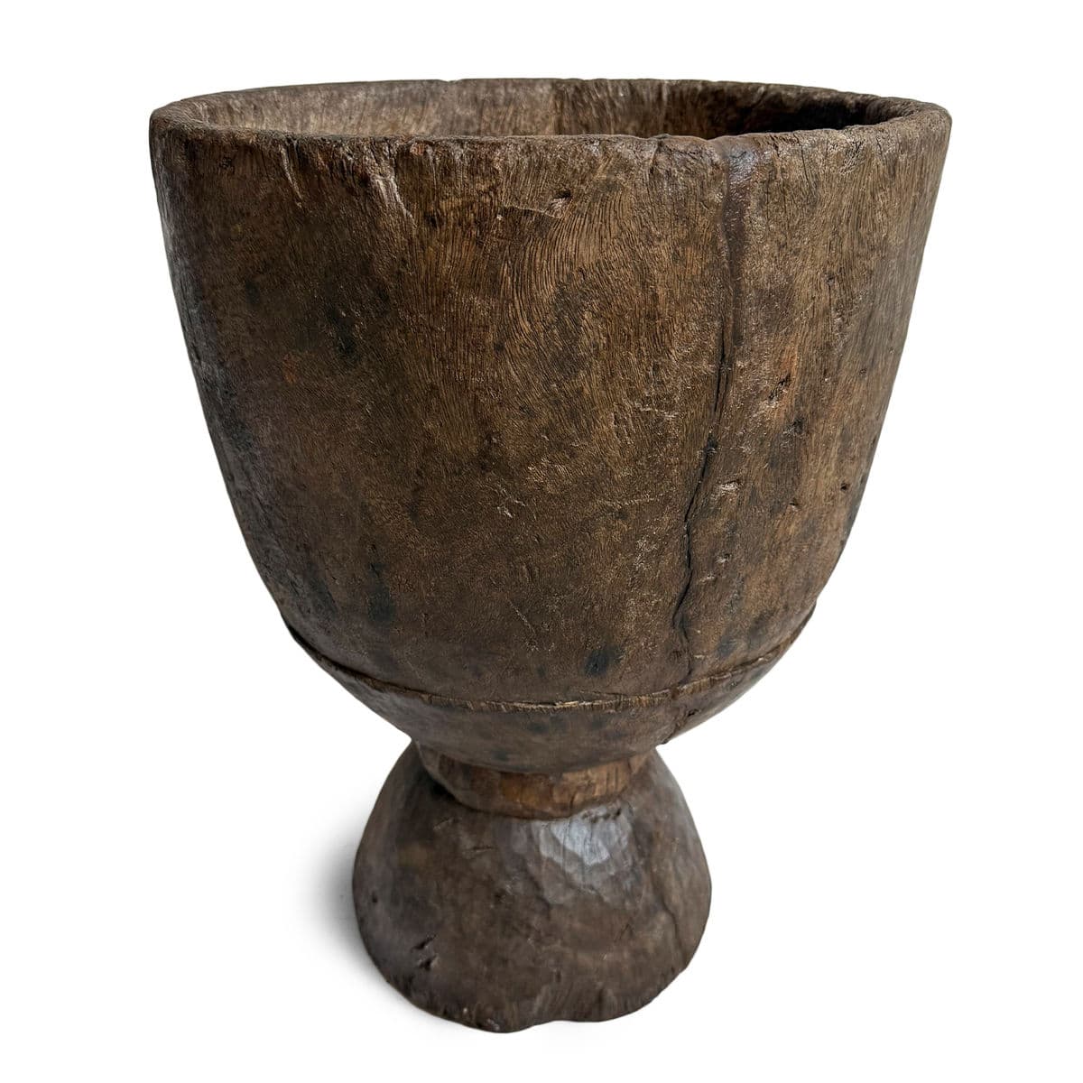 Large Vintage Guinea Wood Pestle Bowl - Thumbnail 3