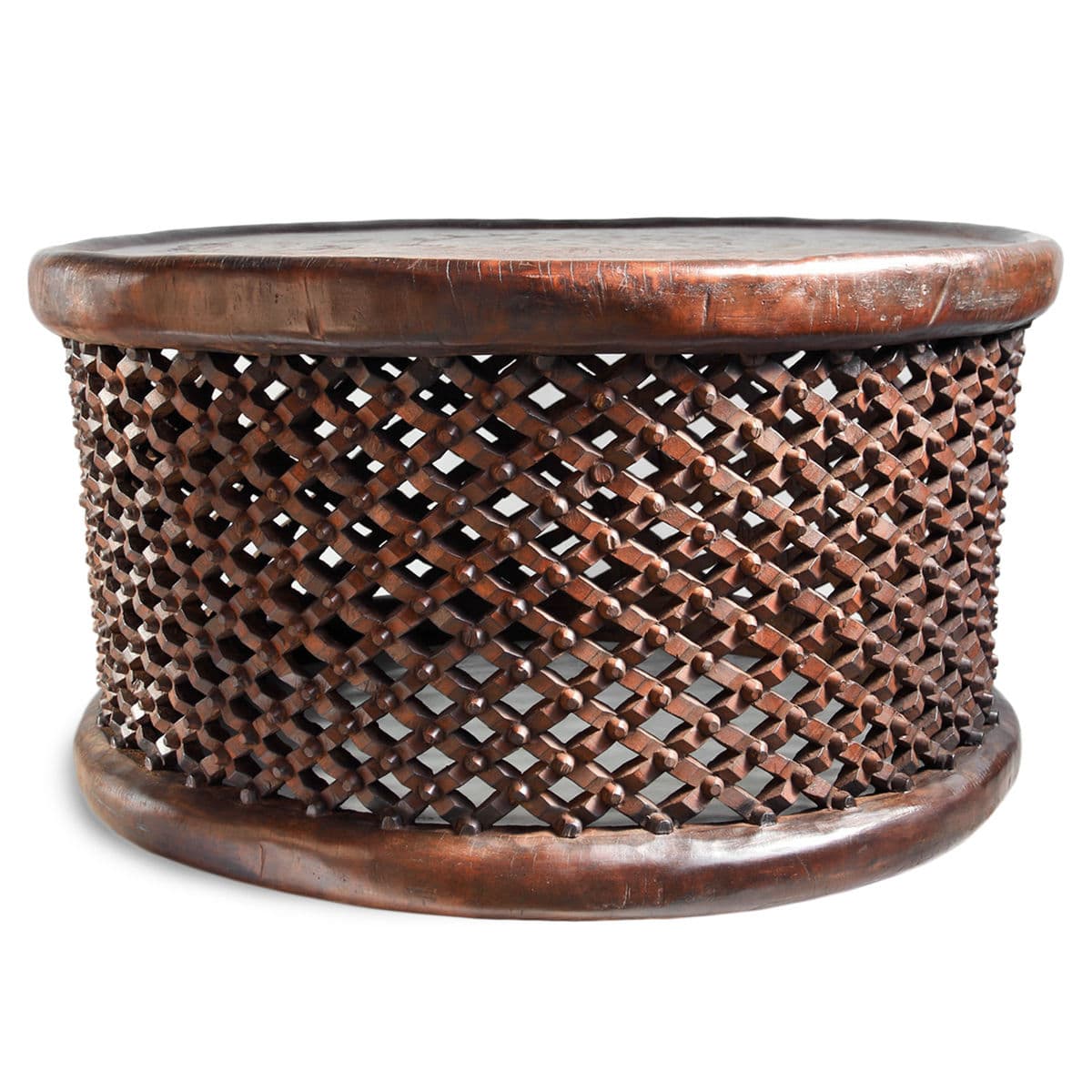 X-Large Vintage Bamileke Stool Table - Thumbnail 3