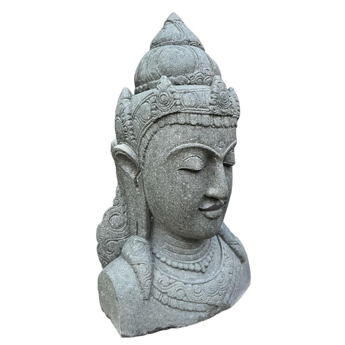 Stone Siwa Bust Garden Statue - Thumbnail 3