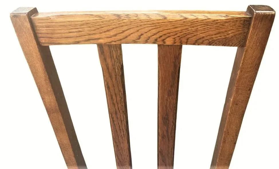 Scottish Arts & Crafts Quarter Sawn Oak Dining Chairs by F. H. Marshall - Set of 4 - Early 20th Century - Thumbnail 3