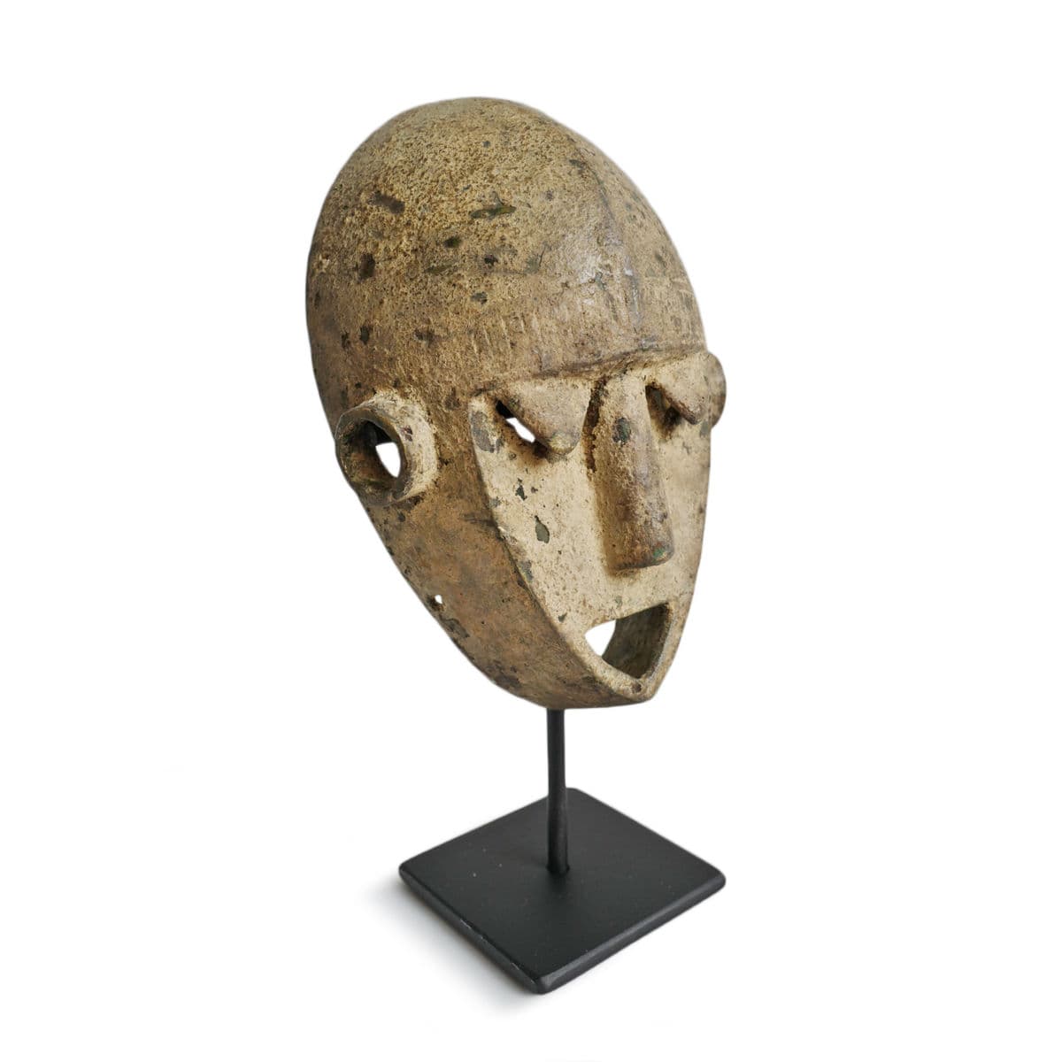 Old Baule Bronze Mask on Stand - Thumbnail 3