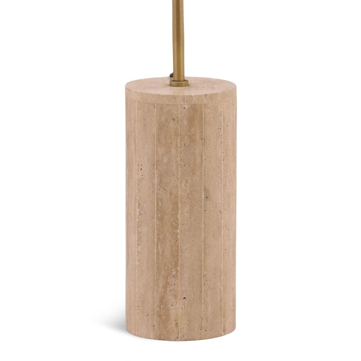Brass & Travertine Floor Lamp - Thumbnail 3