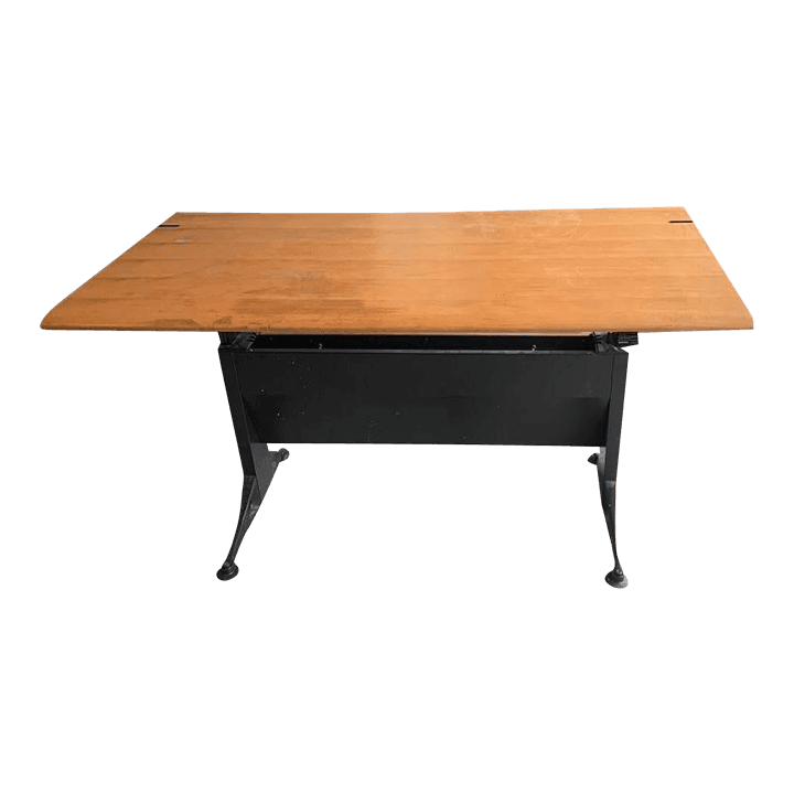 1990s Vintage Herman Miller Sit Standing Desk - Top Needs Restoration - Thumbnail 2