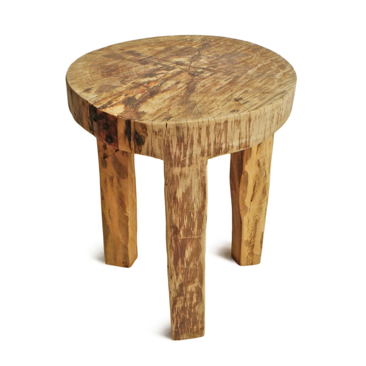 Rustic Naga Three Leg Wood Table - Thumbnail 3
