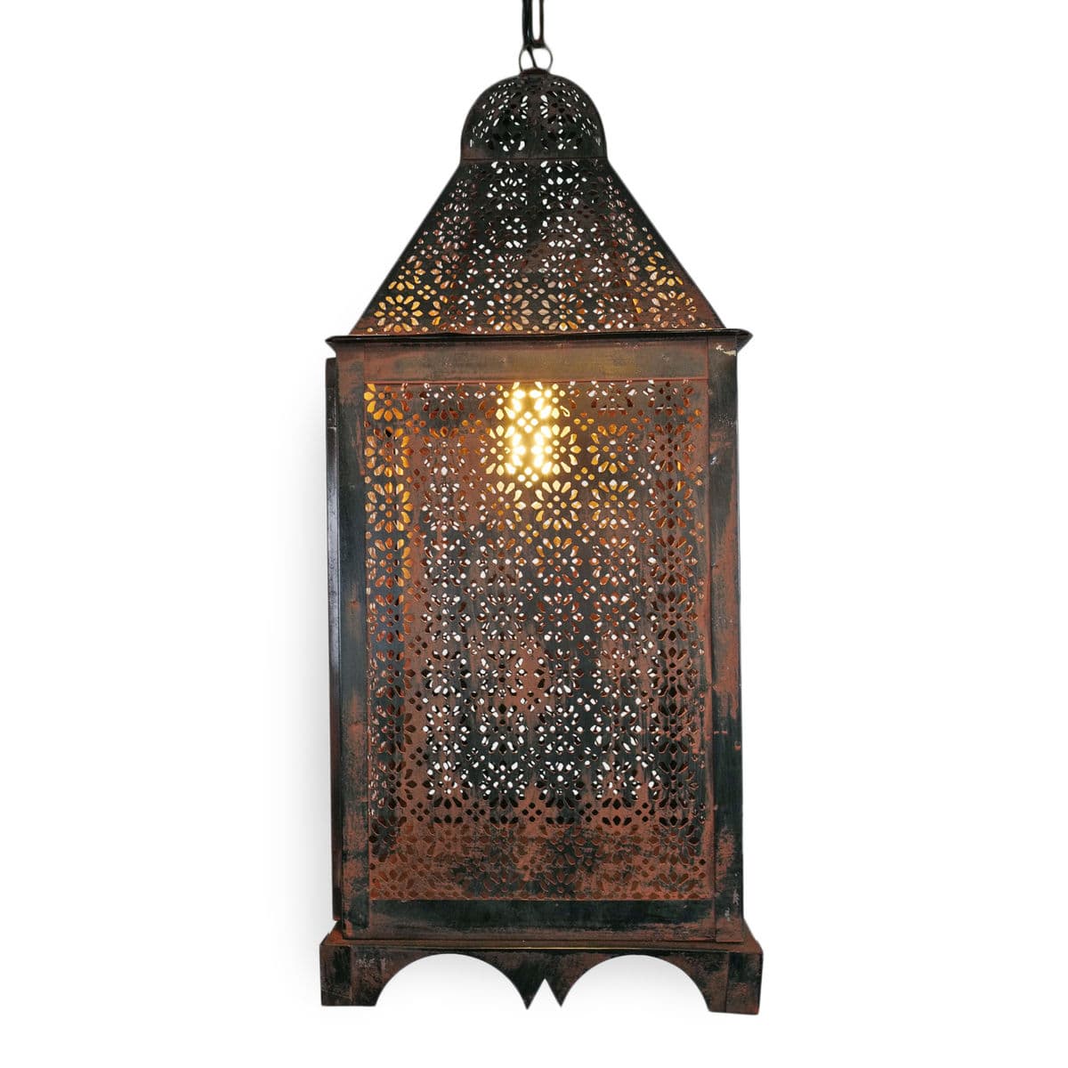 Vintage Aged Iron Lace Lantern - Thumbnail 3