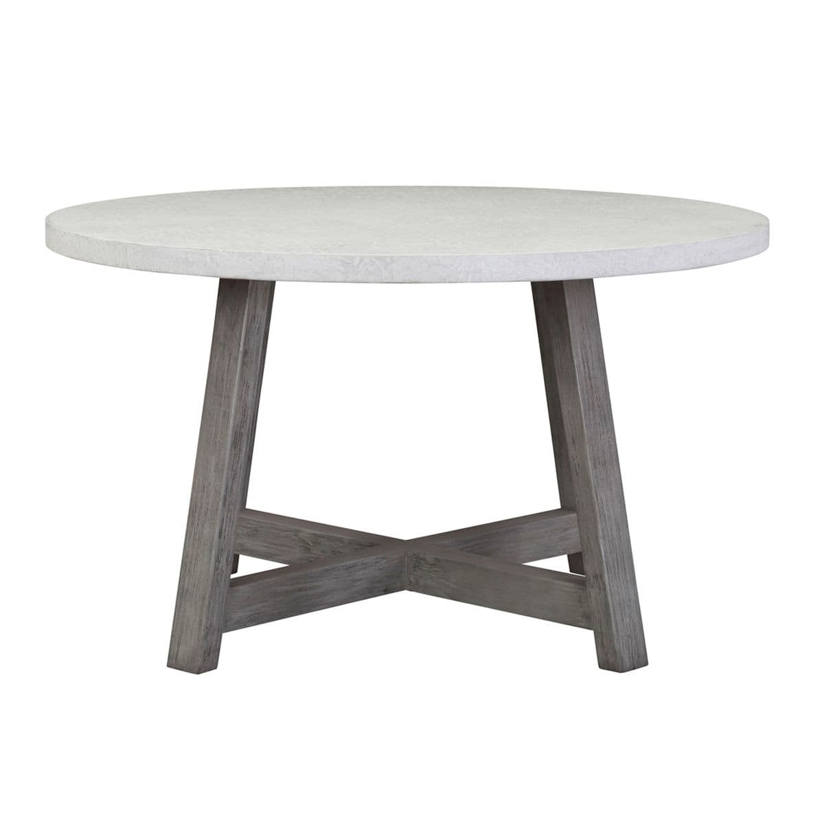 Outdoor Painted Concrete Round Dining Table - Thumbnail 3