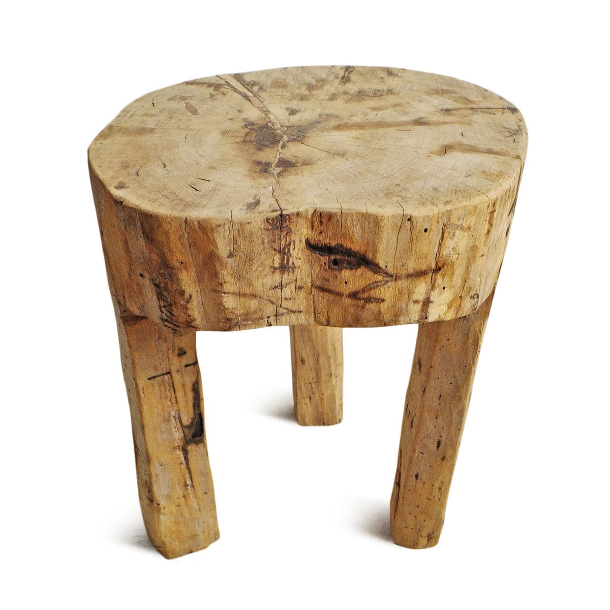 Rustic Naga Three Leg Wood Table - Thumbnail 3