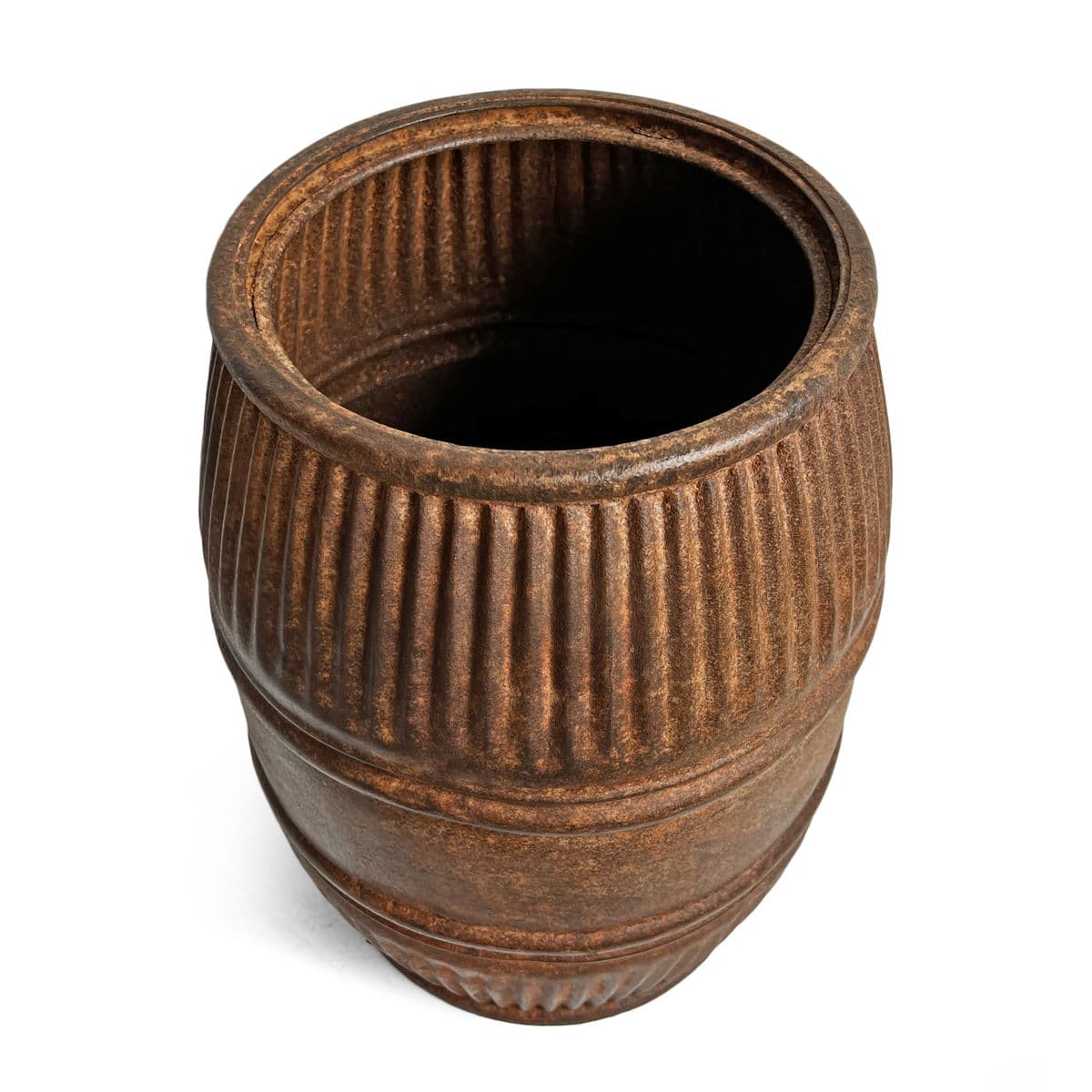 Vintage Iron Grain Barrel - Thumbnail 3