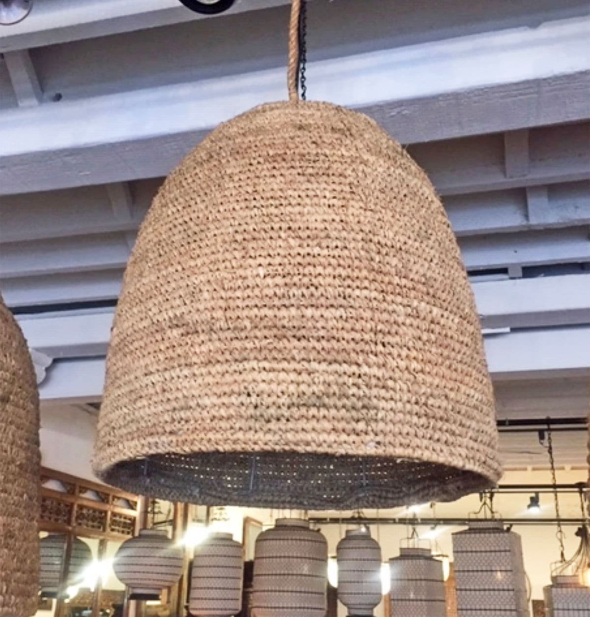 Woven Seagrass Bell Lantern - Thumbnail 3