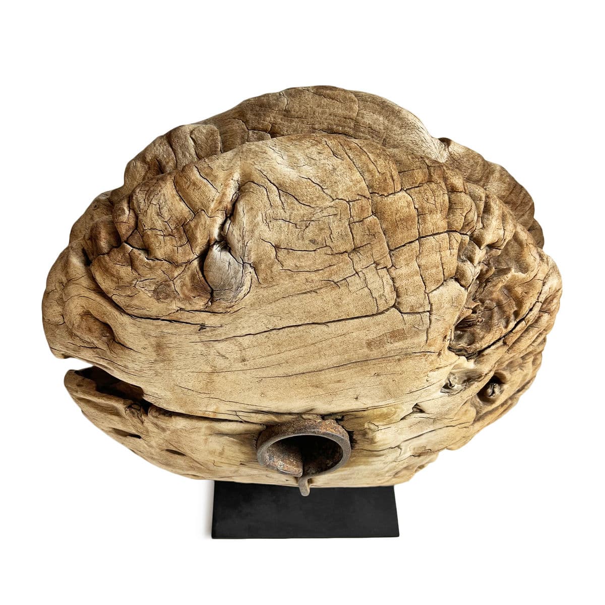 Antique Wood Wheel on Stand - Thumbnail 3