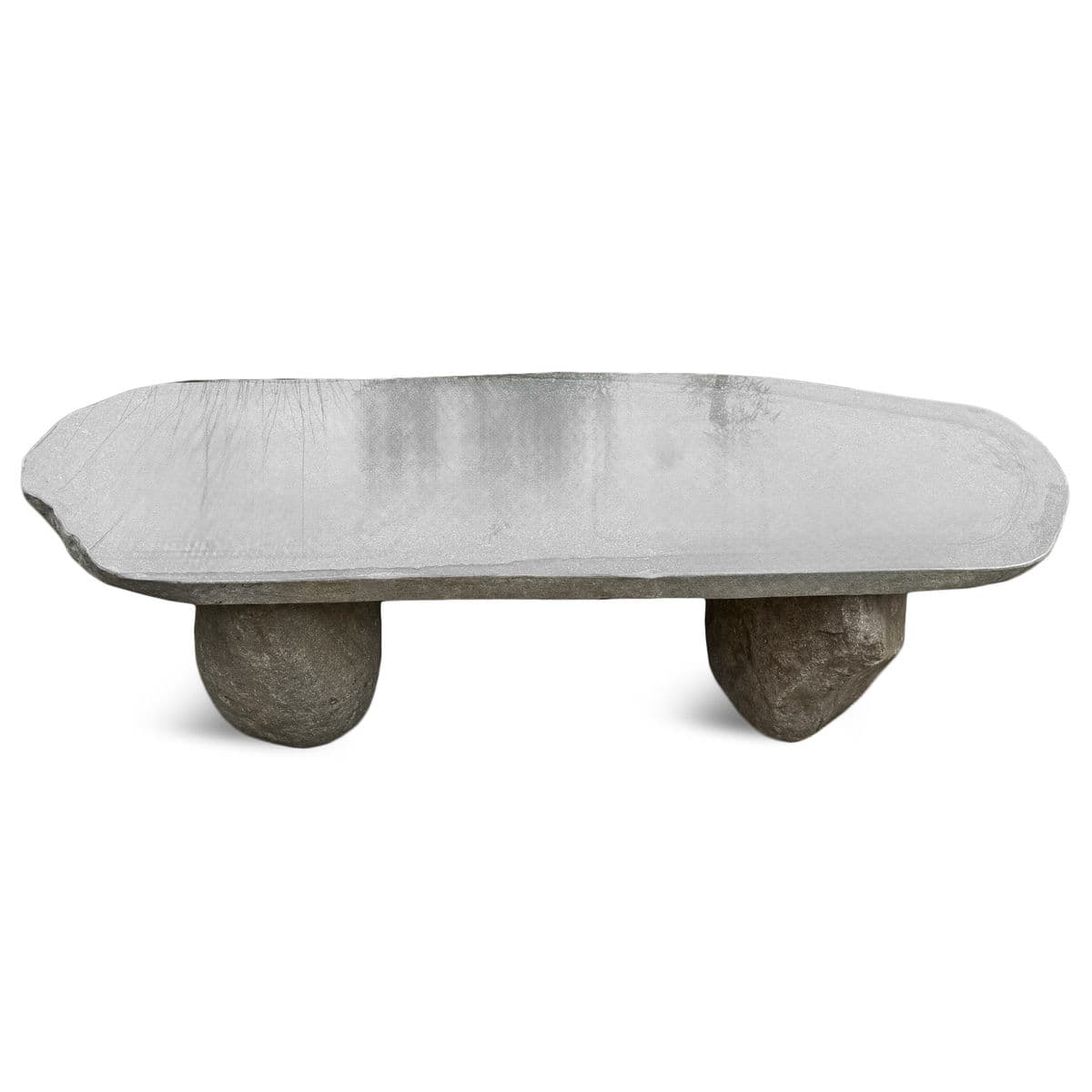 Stone Slab Boulder Coffee Table Bench - Thumbnail 3