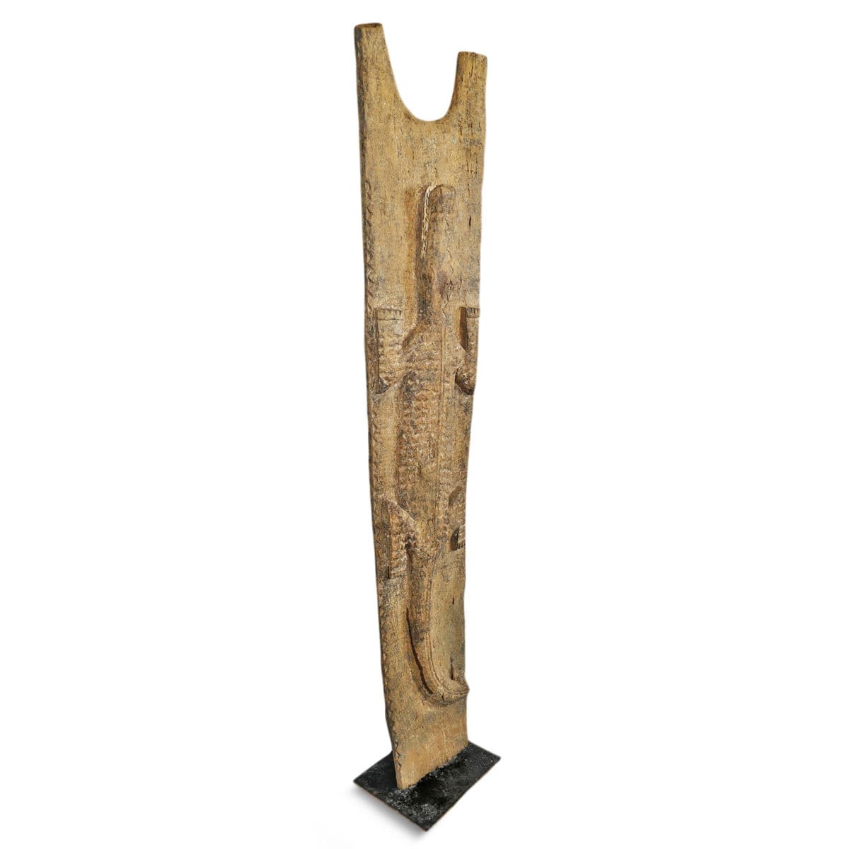 Antique Dogon Alligator Wood Panel - Thumbnail 3