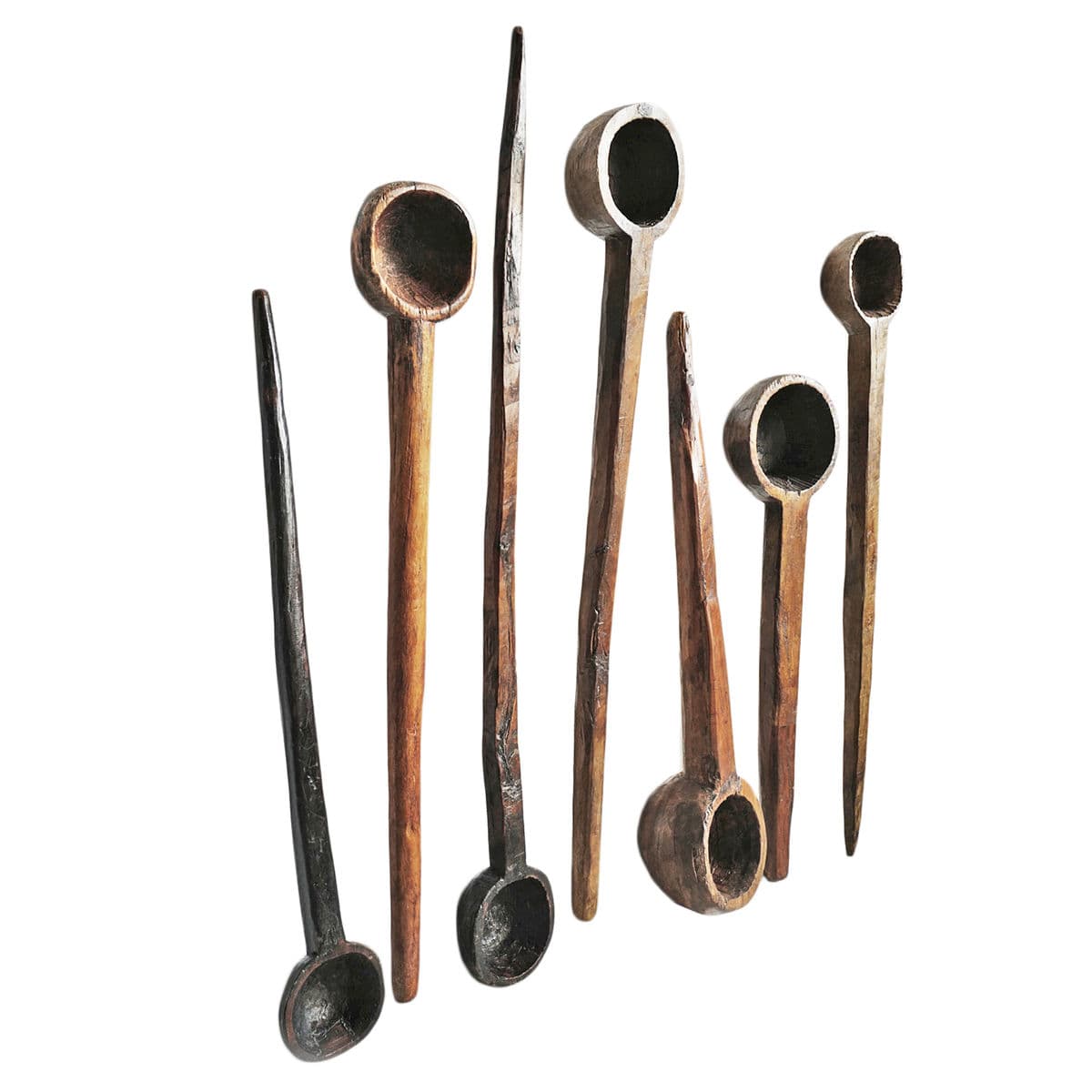 Vintage India Carved Wood Spoon - Thumbnail 3