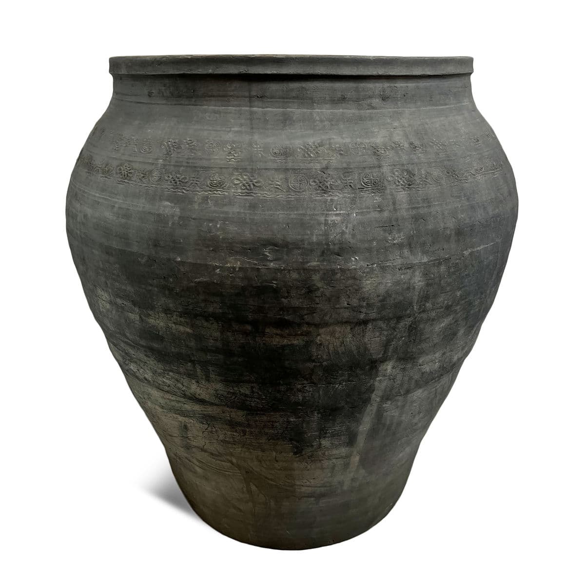 Vintage Charcoal Terra Cotta Pot - Thumbnail 3