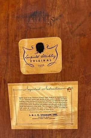 Stickley Cherry Wood Cattail Rocking Chair - Vintage Mid 20th Century Dated 1956 - Thumbnail 3