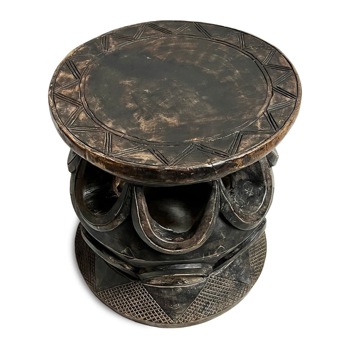 Vintage Bamileke U Stool - Thumbnail 3