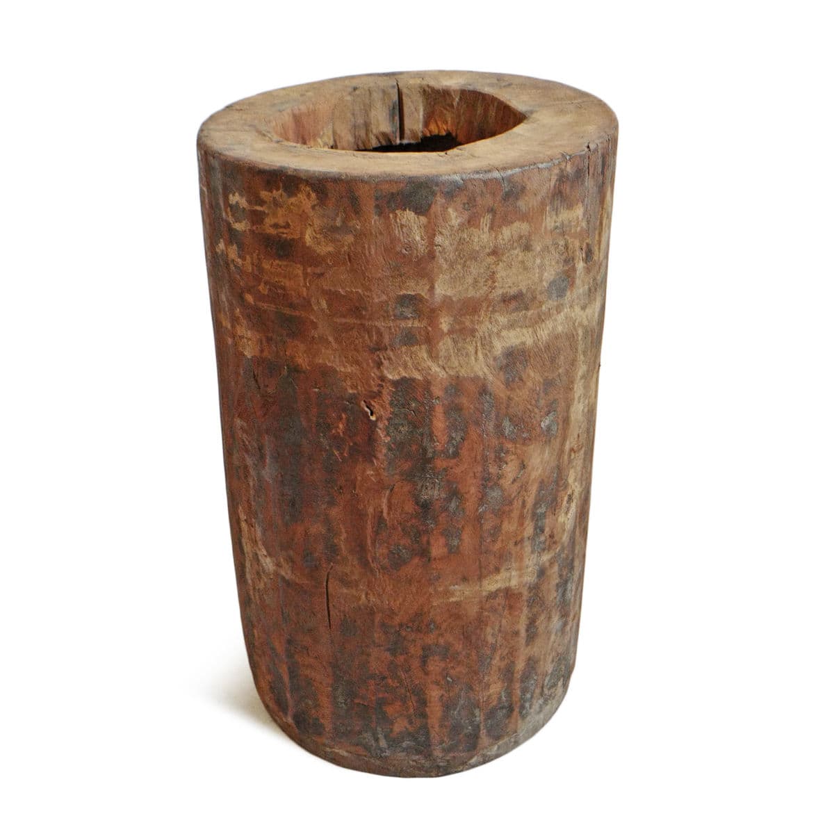 Antique India Wood Butter Pot - Thumbnail 3