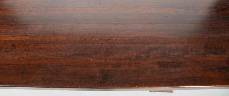 Solid Cherry Wood 79" Trestle Dining Table Made in Italy - Vintage Late 20th Century - Thumbnail 3