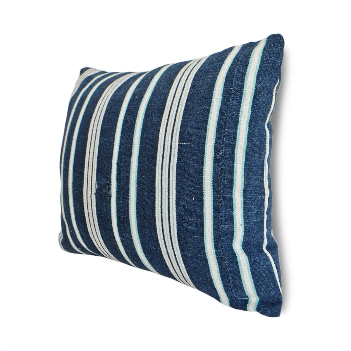Vintage Indigo Mali Striped Pillow - Thumbnail 3