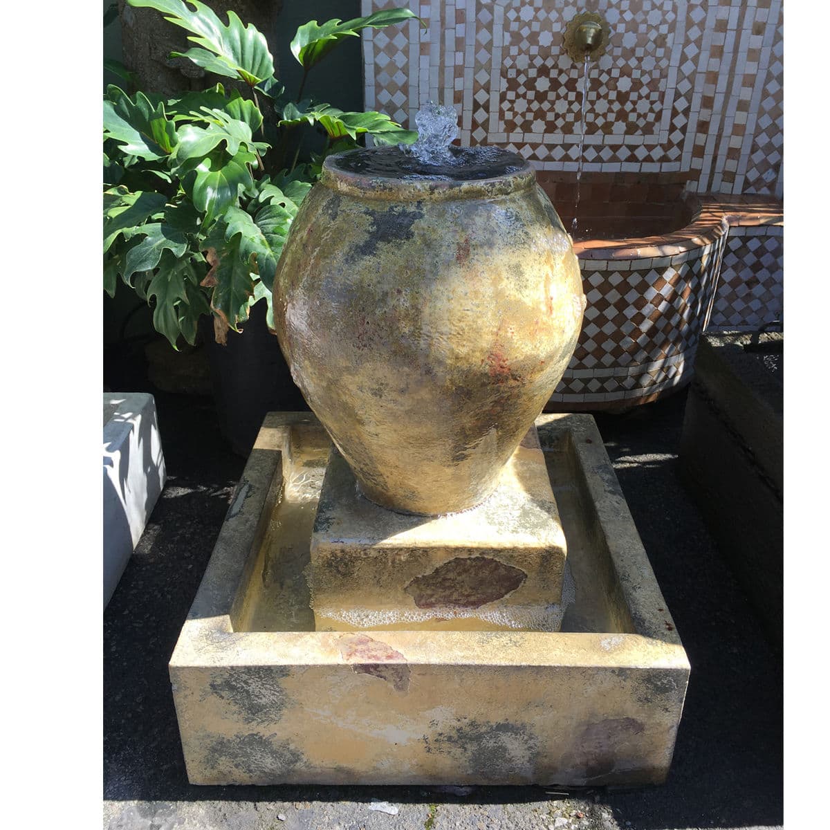 Earth Ware Cask Urn Fountain Small - Thumbnail 3