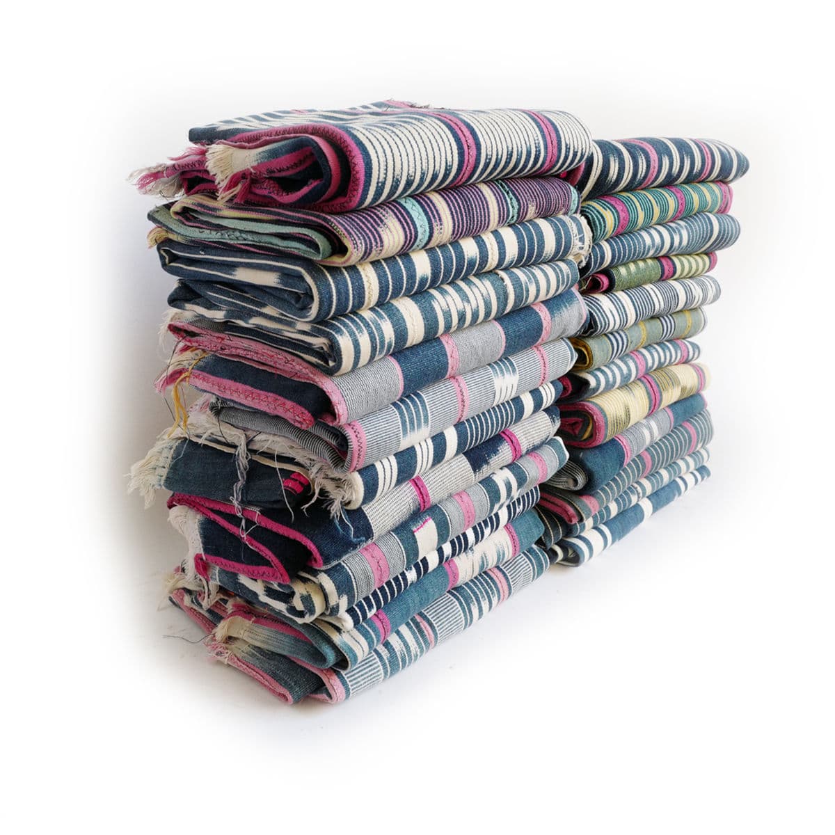 Vintage Baule Ikat Denim Textile - Thumbnail 3