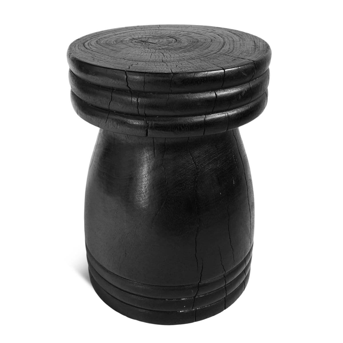 Ebony Cork Teak Side Table - Thumbnail 3