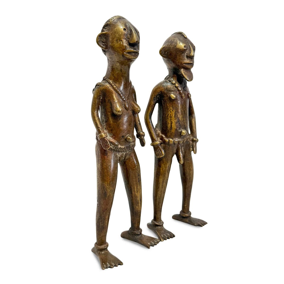Old Bronze Tikar Figures - Thumbnail 3