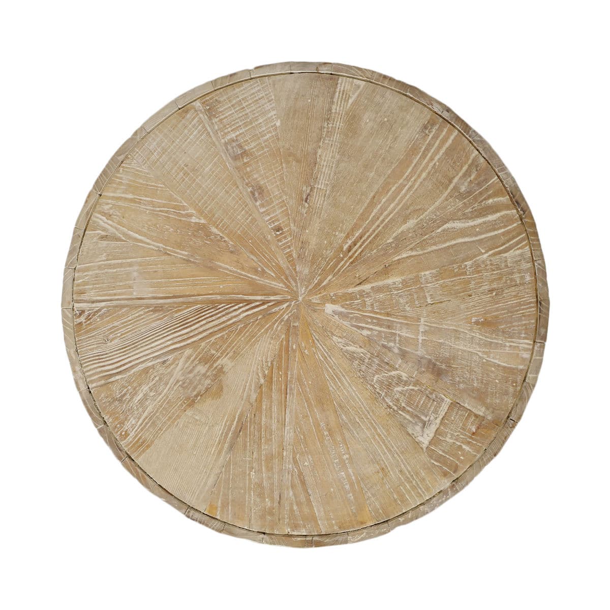 Mia Round Wood & Iron Side Table - Thumbnail 3