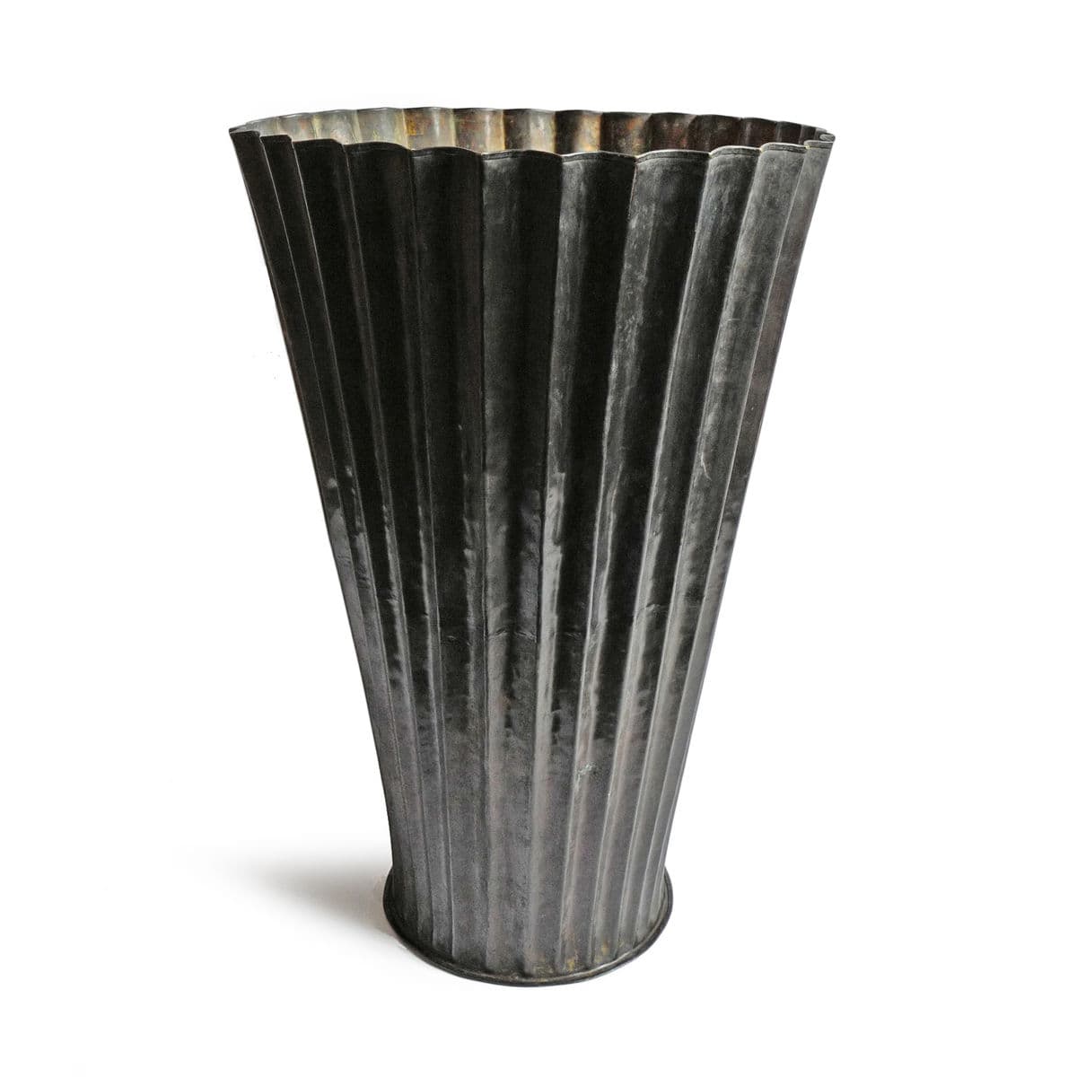 Vintage Bronze Fluted Planter - Thumbnail 3