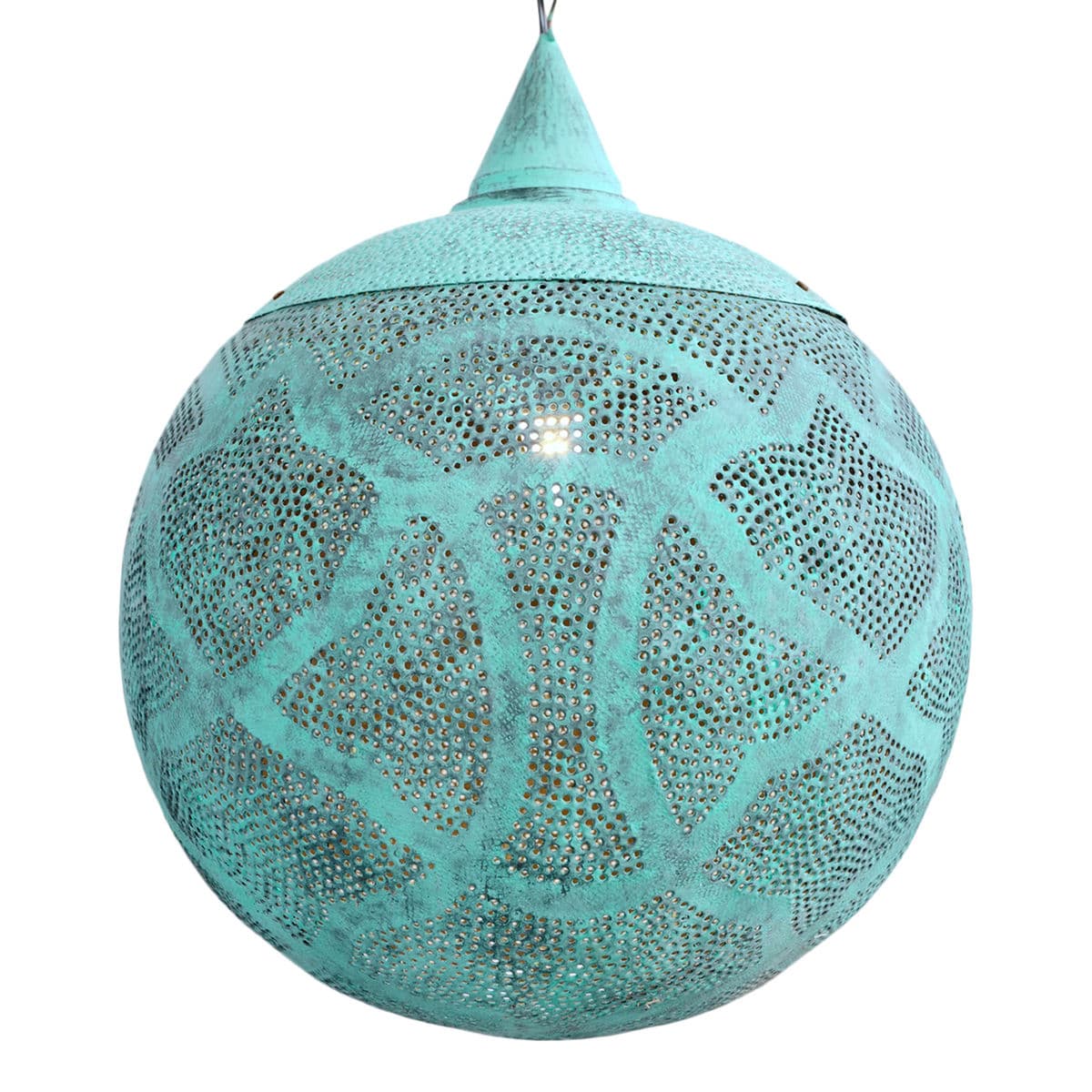 Verdigris Copper Globe Pendant Light X-Large - Thumbnail 3