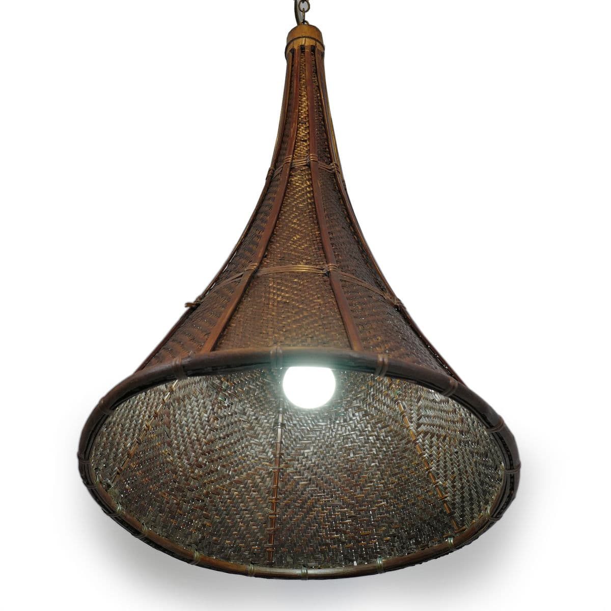 Antique Naga Village Basket Lantern - Thumbnail 3