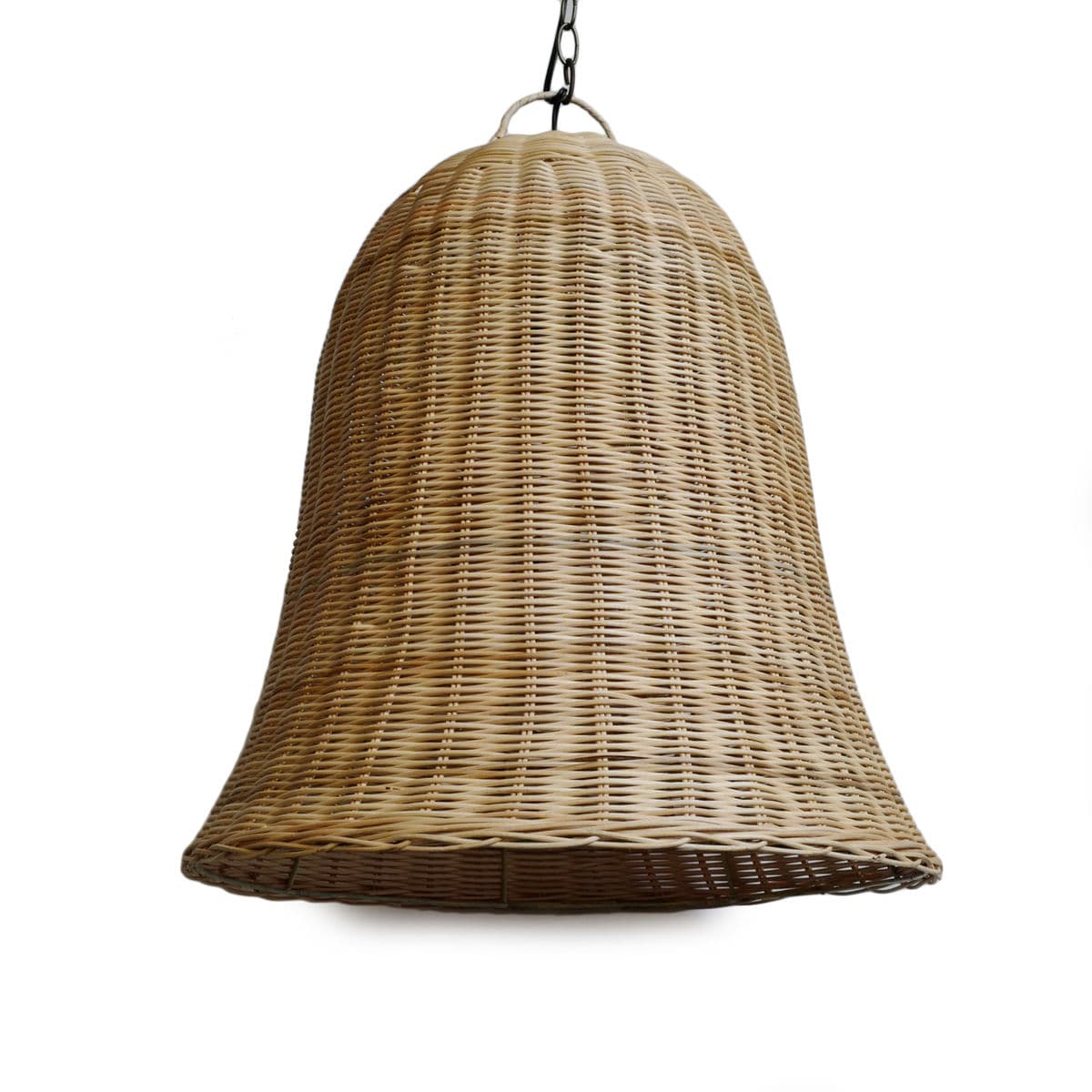 Raw Wicker Bell Pendant Medium - Thumbnail 3