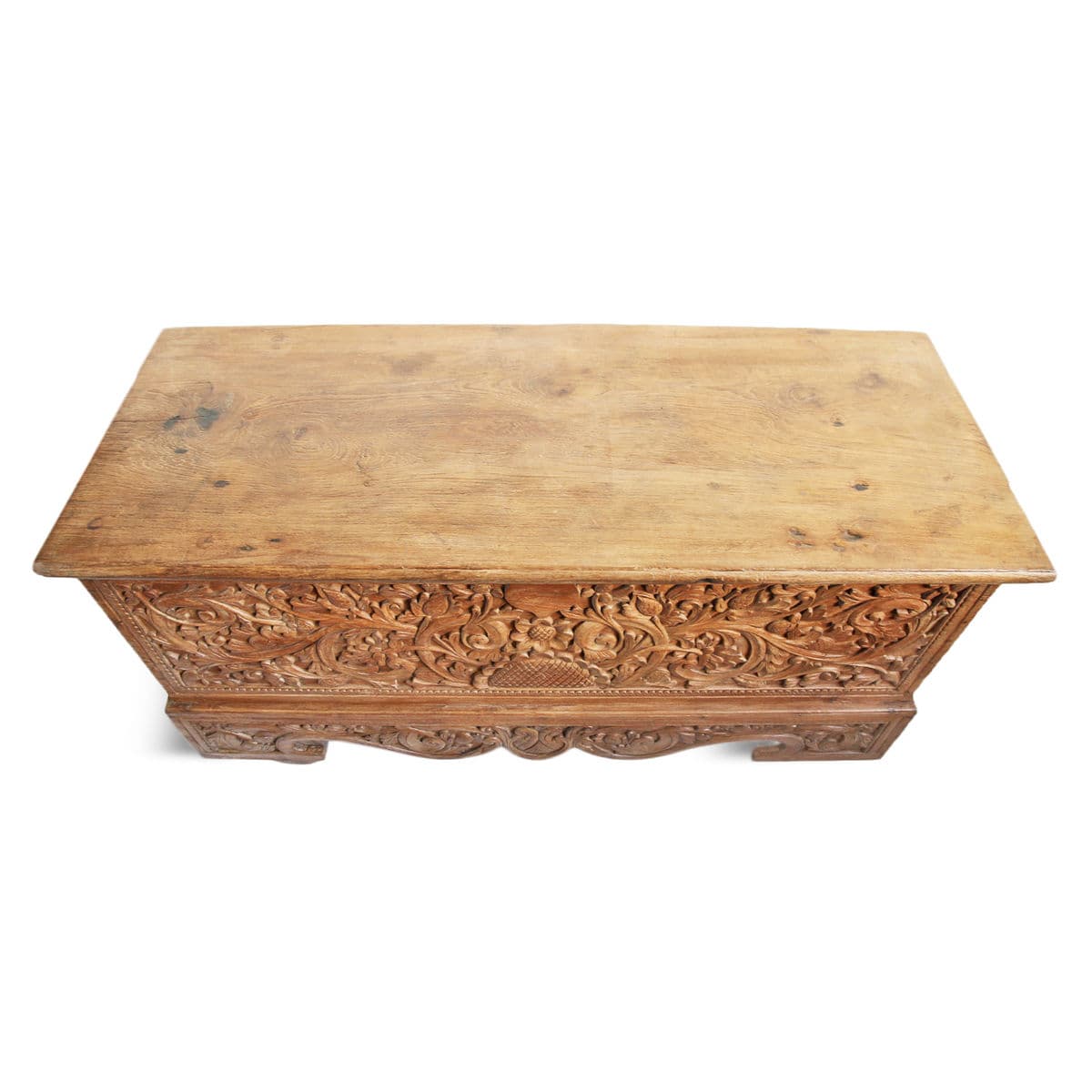 Antique Java Teak Wood Trunk - Thumbnail 3