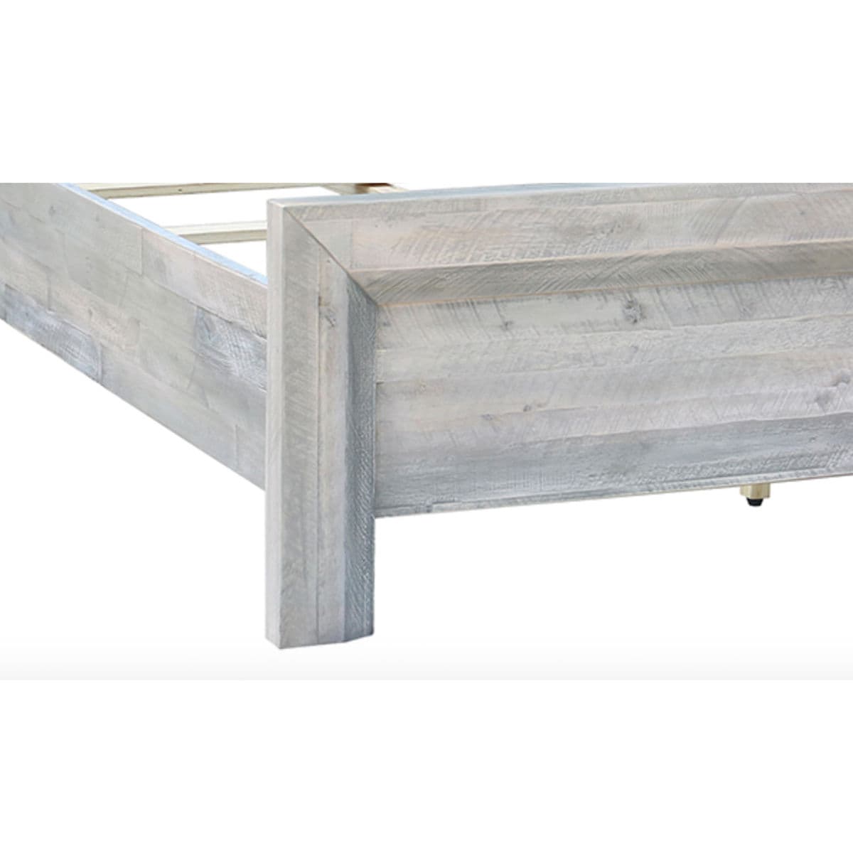 Grey Washed Solid Acacia Queen Bed - Thumbnail 3