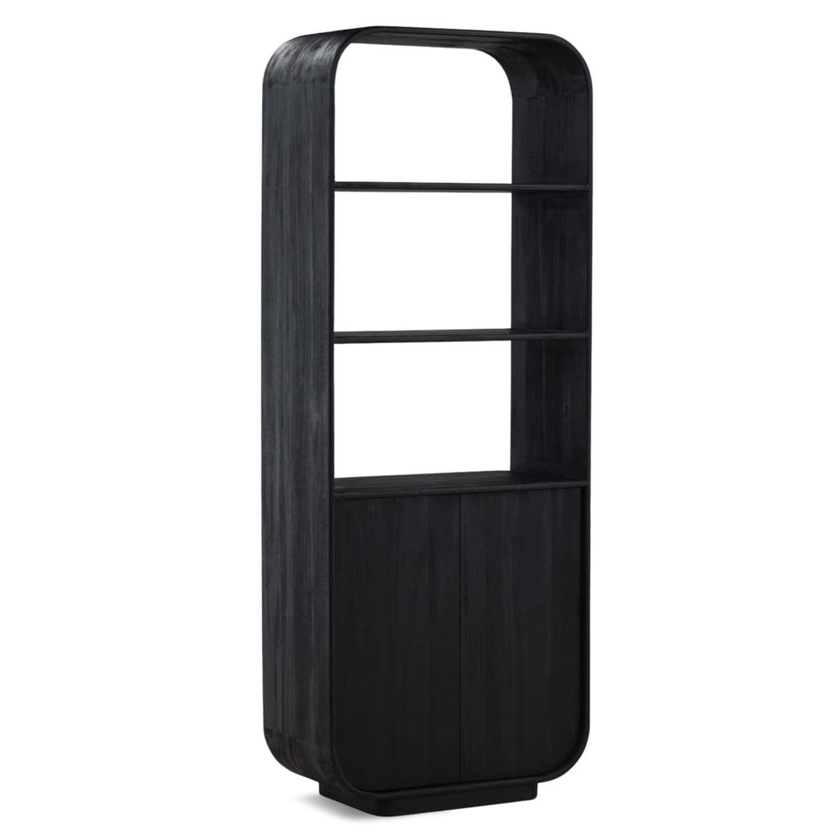 Black Stain Wood Shelf Cabinet - Thumbnail 3