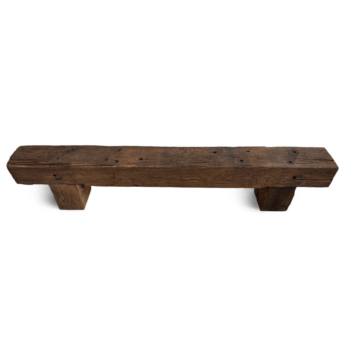 Old Railway Wood Beam Bench - Thumbnail 3