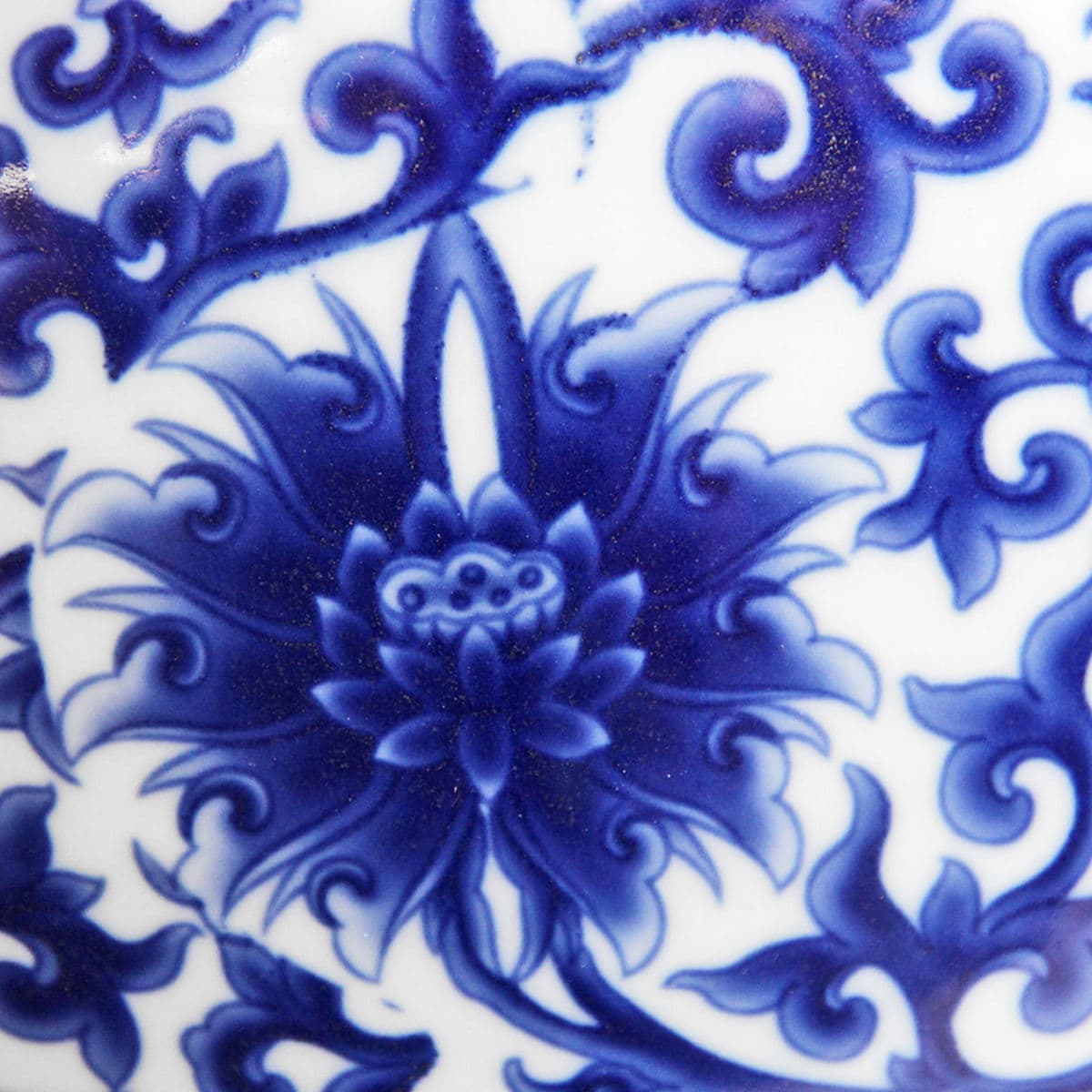 Blue & White Floral Ceramic Vase - Thumbnail 3