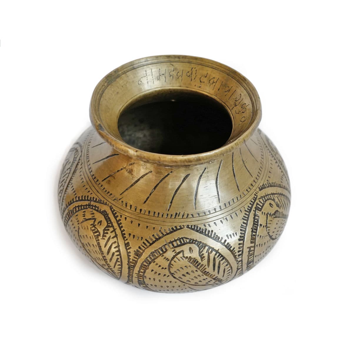 Vintage Bronze Nepal Ritual Vase - Thumbnail 3