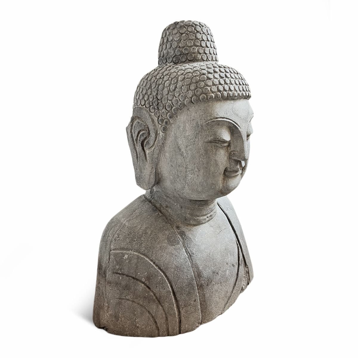 Stone Garden Buddha Bust - Thumbnail 3