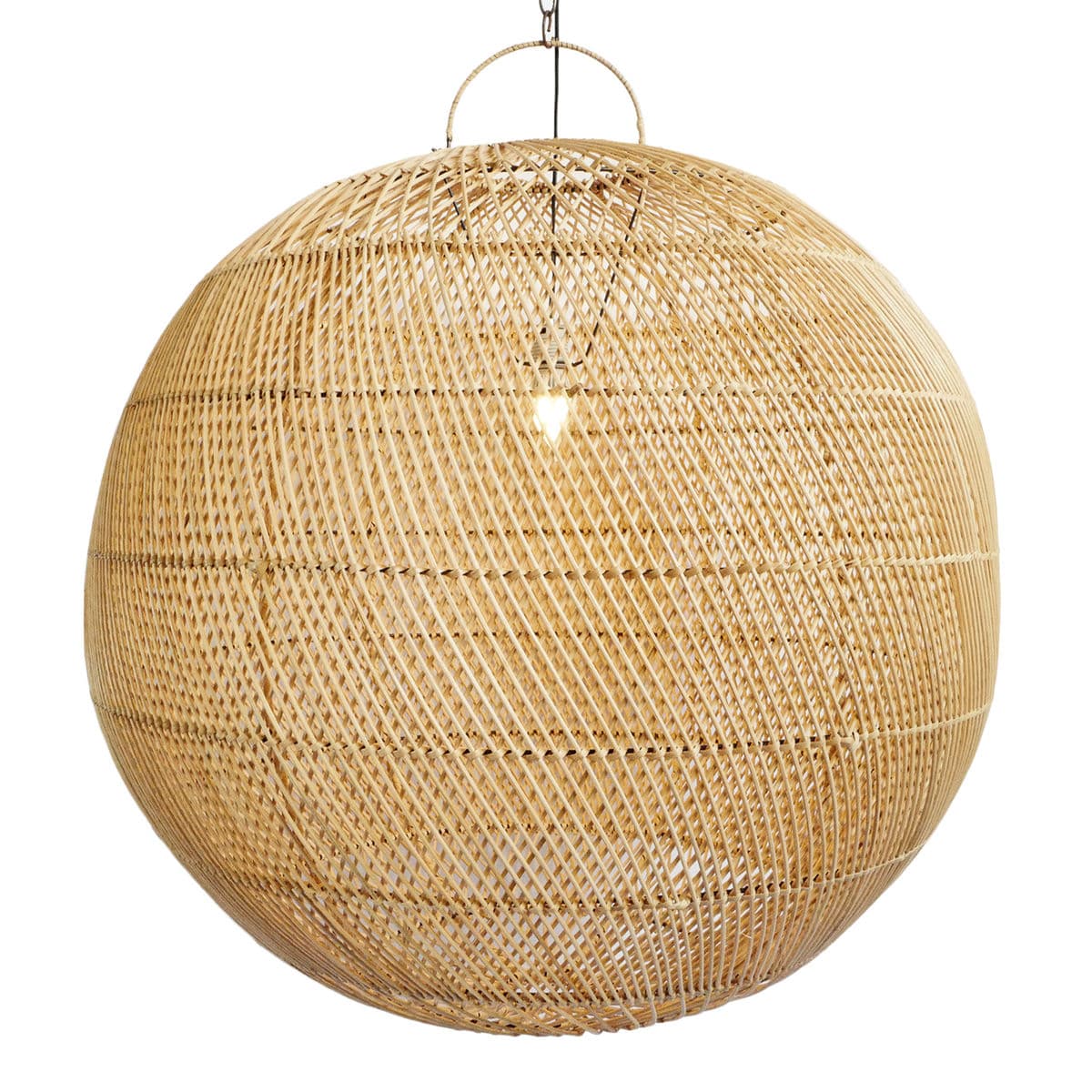 Rattan Moon Globe Pendant Light - Thumbnail 3