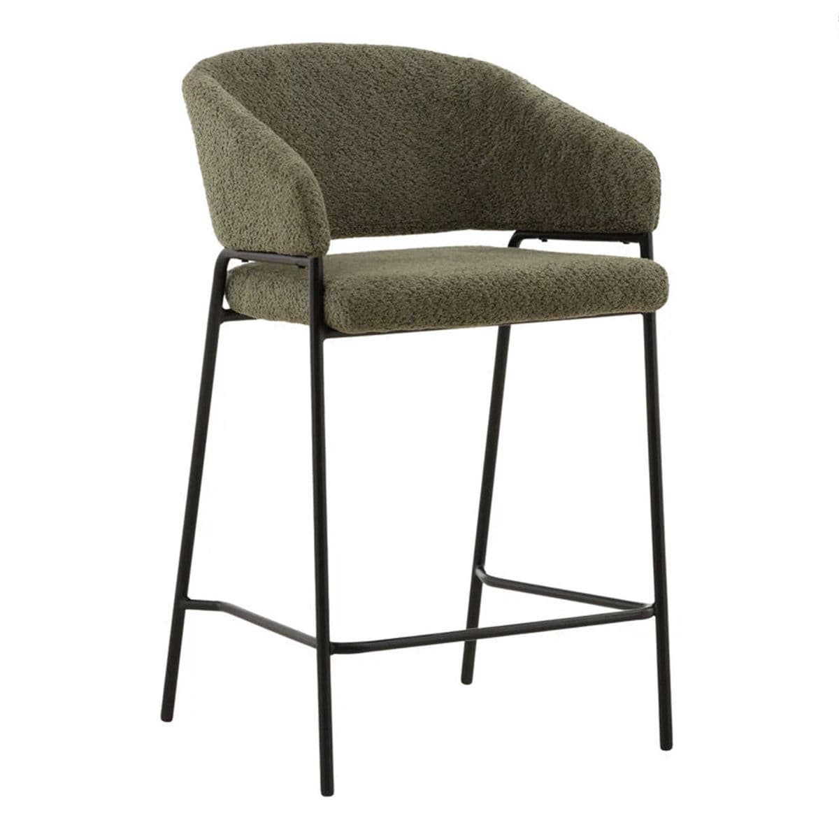 Boucle Olive Counter Stool - Thumbnail 3