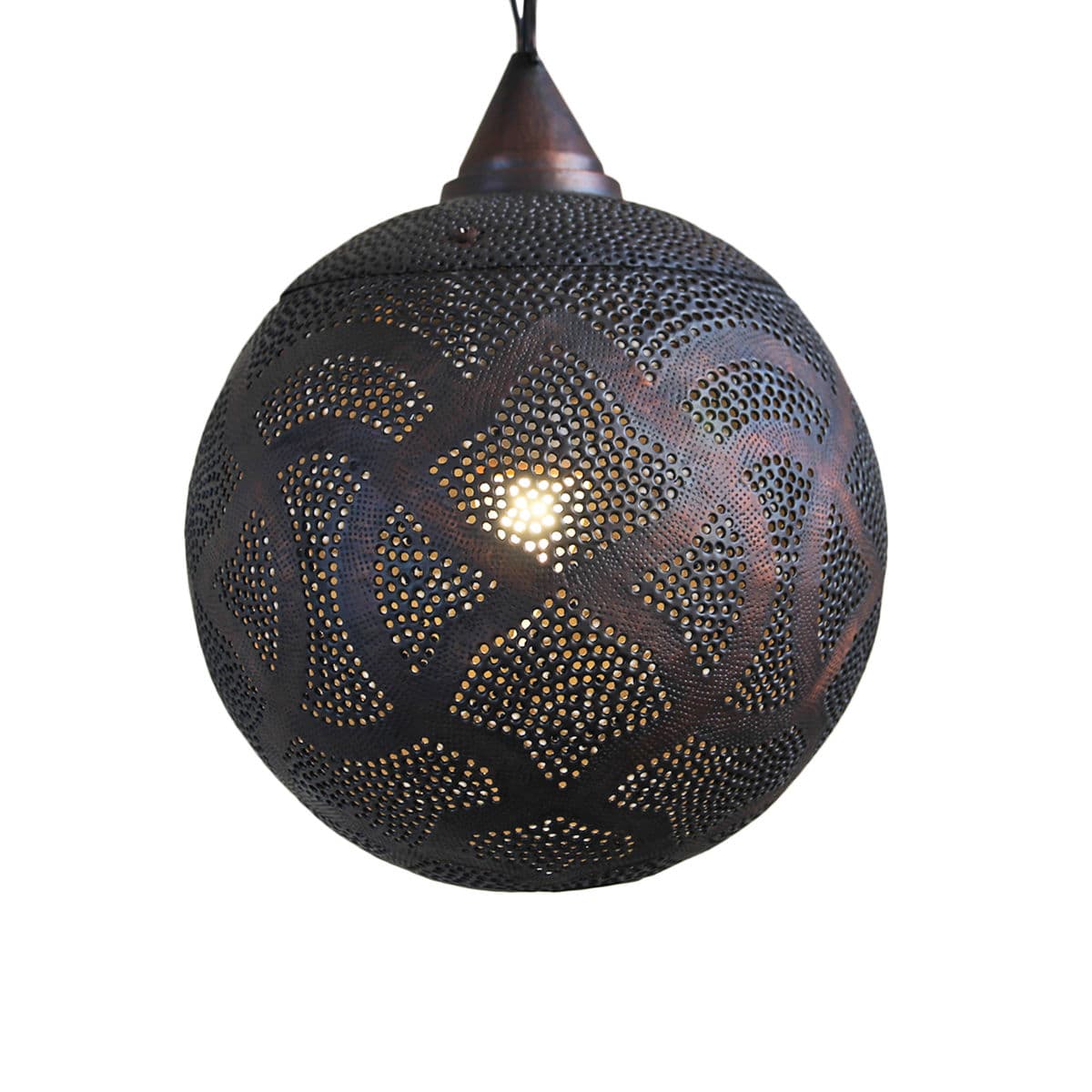 Antique Copper Globe Lantern Small - Thumbnail 3