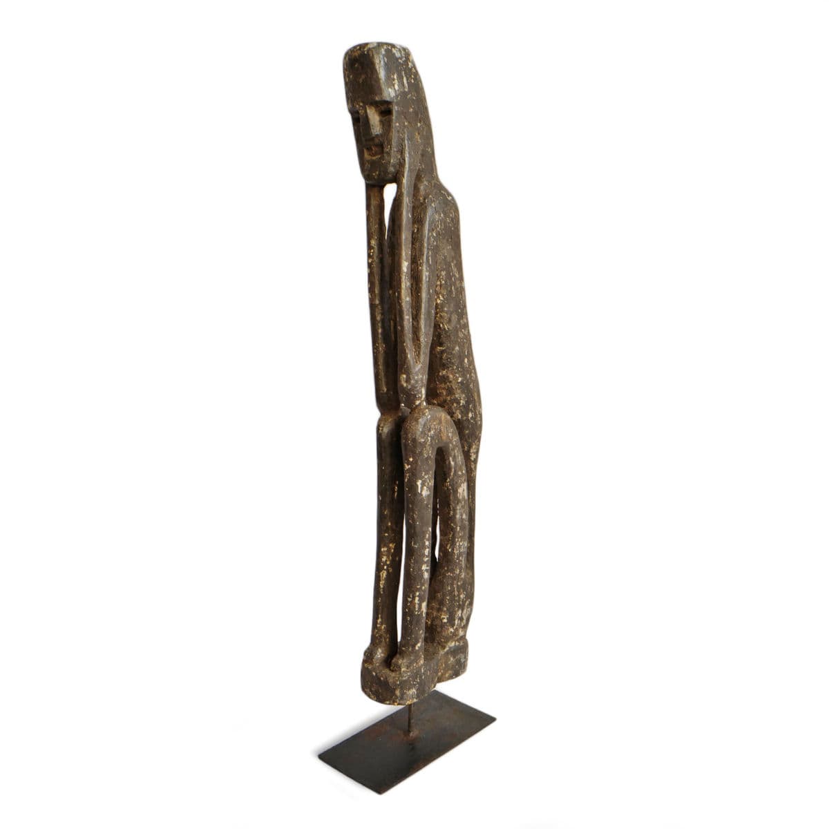 Old Indian Wood Tribal Figure - Thumbnail 3