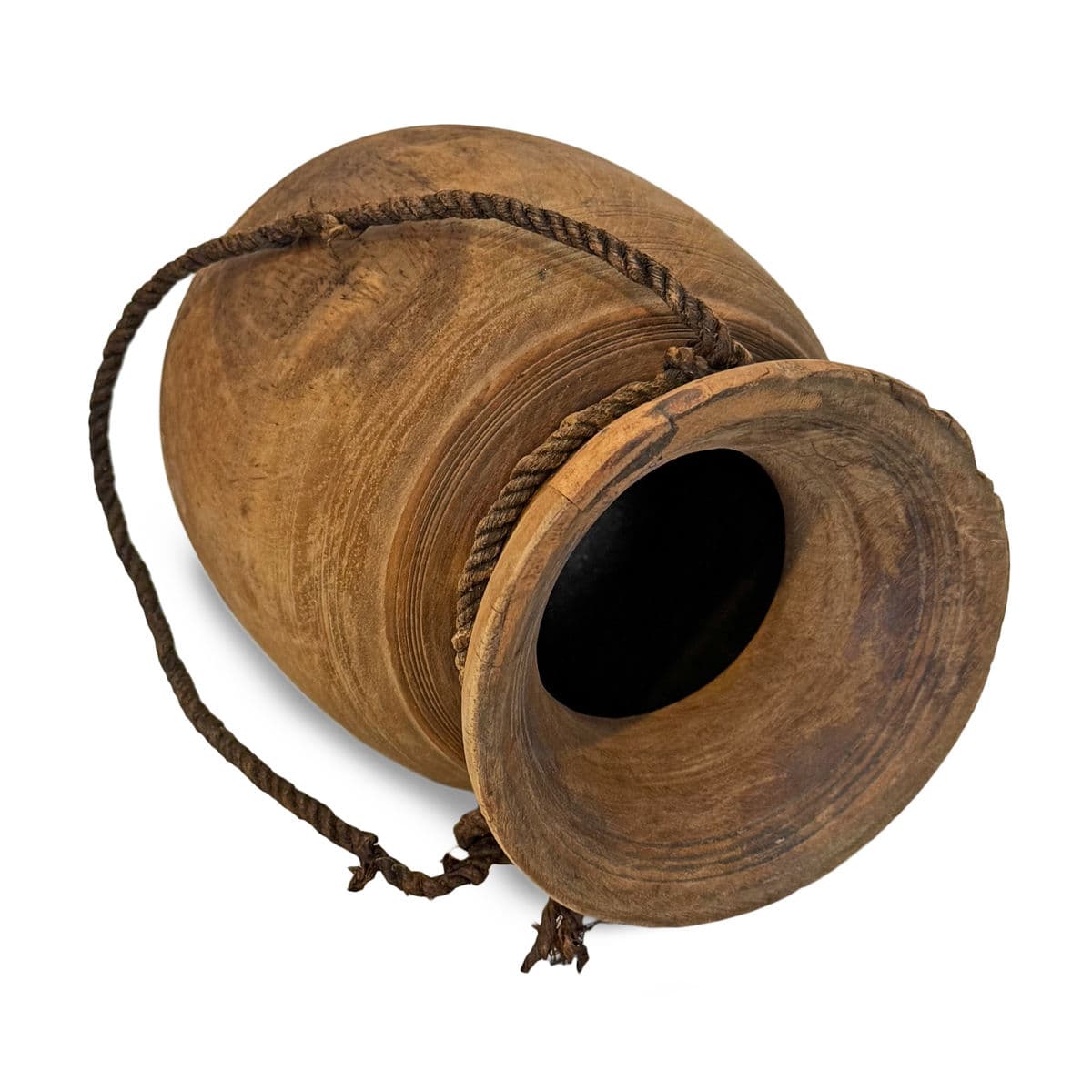 Vintage India Wood Water Pot - Thumbnail 3