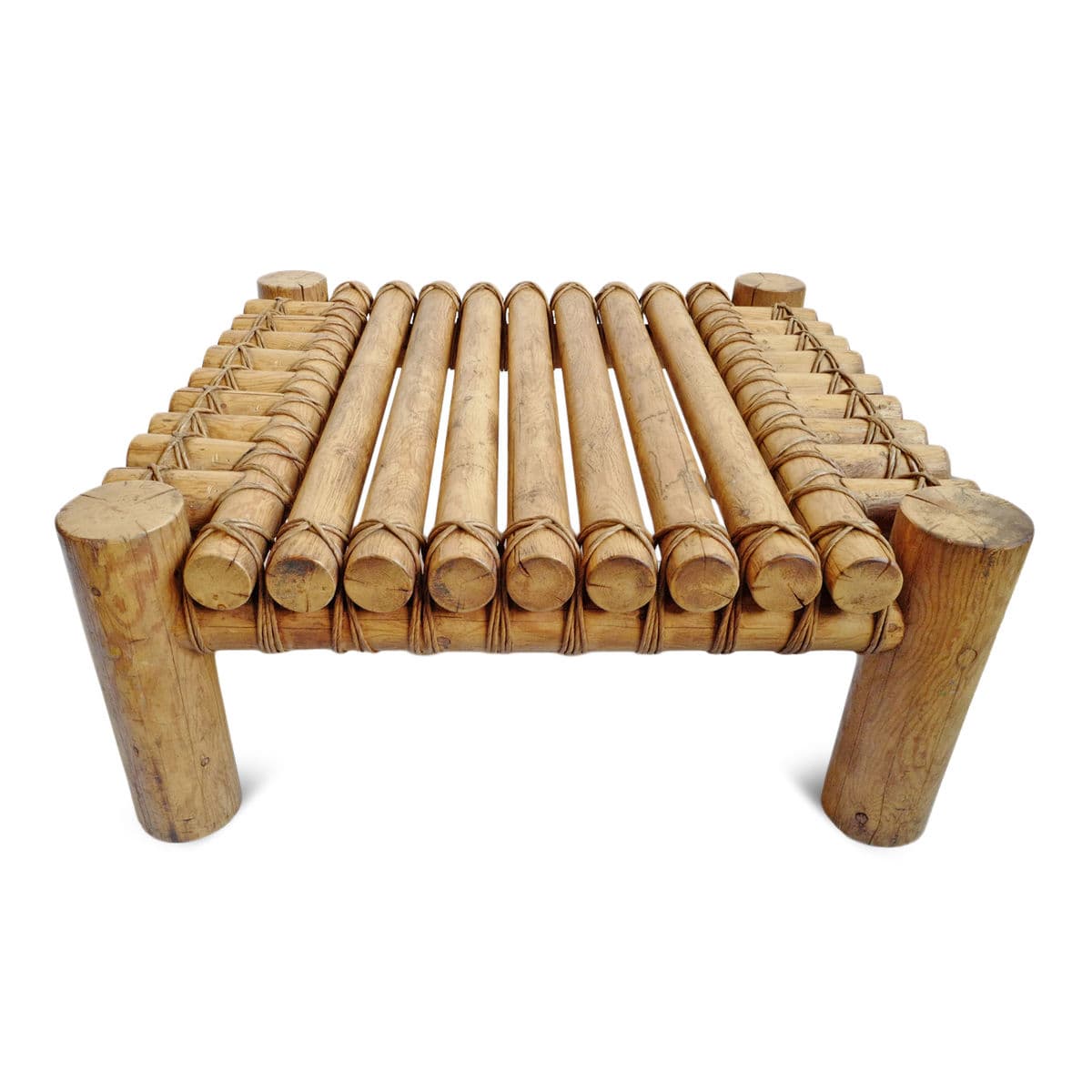 Square Log Raft Coffee Table - Thumbnail 3