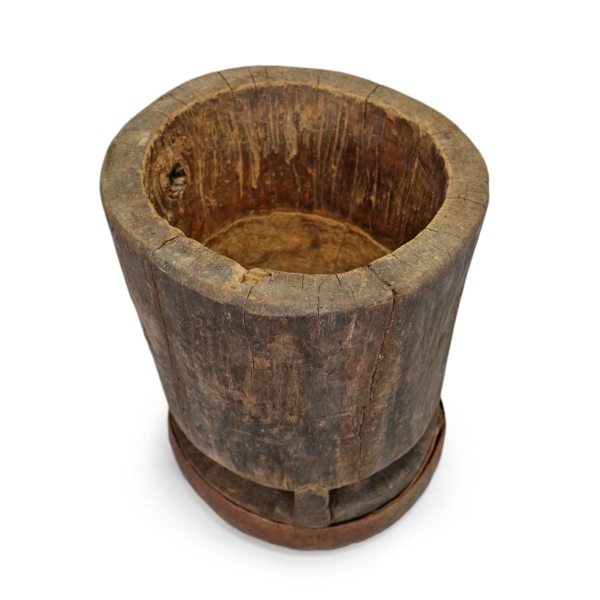 Old India Wood Pestle Pot - Thumbnail 3